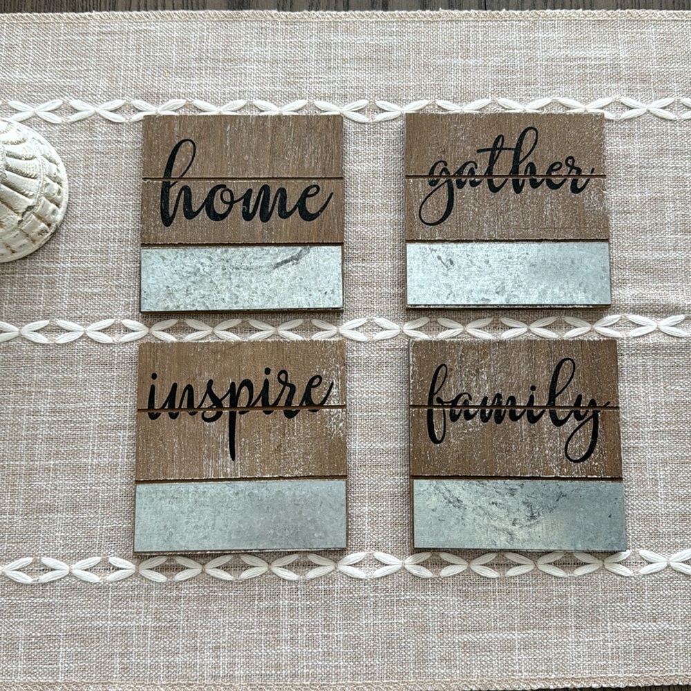 Rustic/Vintage Coasters- Set of 4